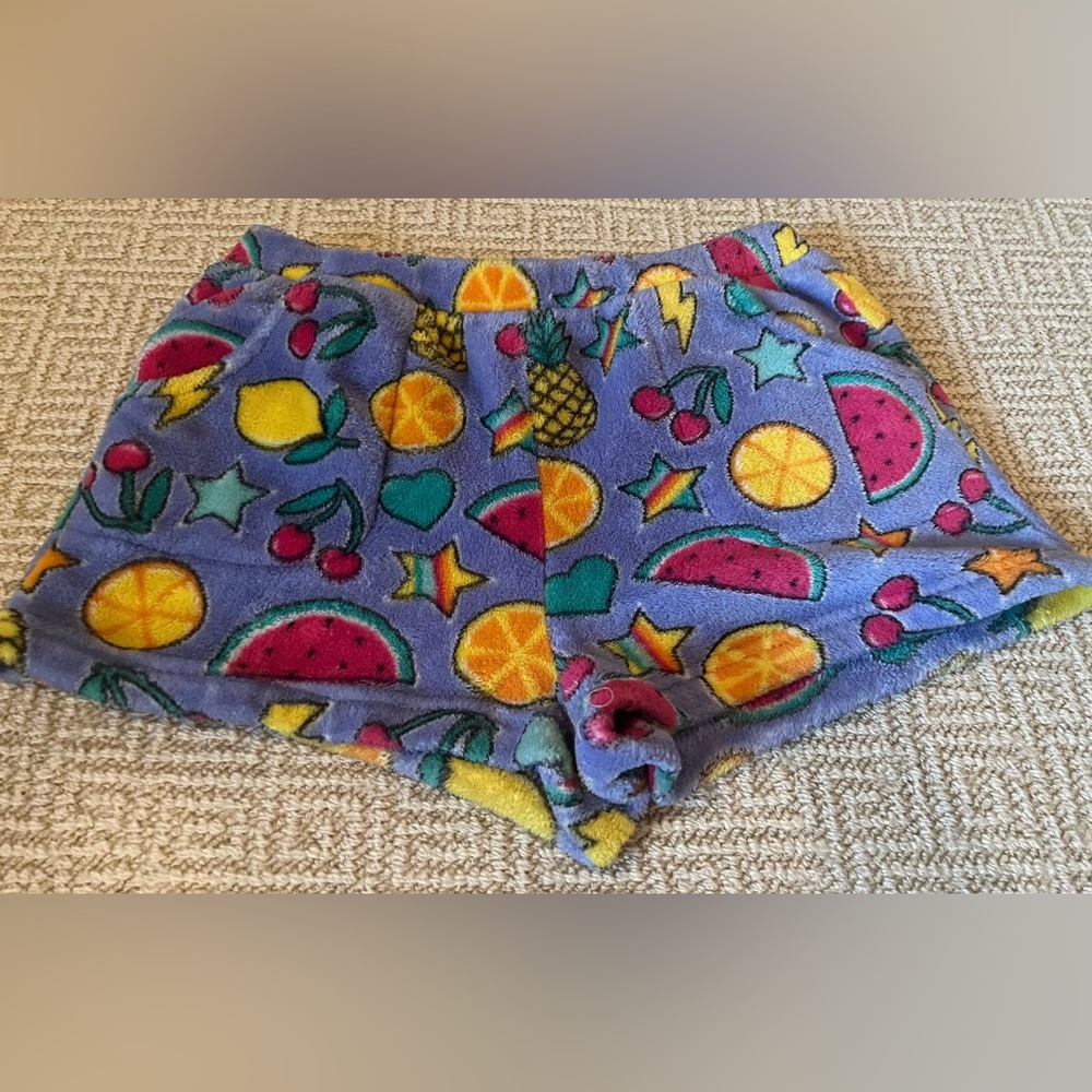 Candy Pink plush shorts size 10/12 🍉